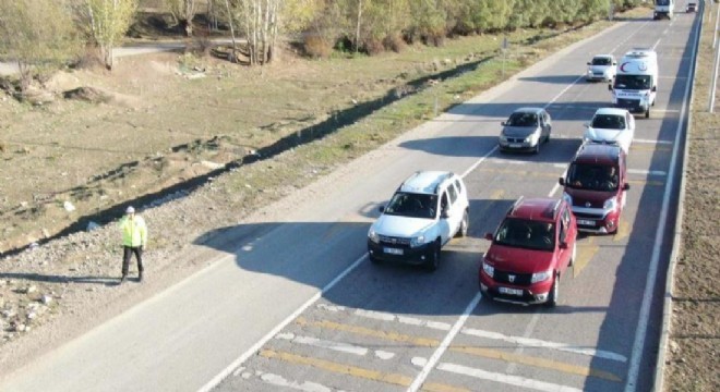 Bayburt – Erzurum yolunda droneli denetim