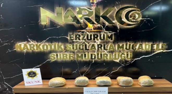 Erzurum da Emniyet ten uyuşturucu operasyonu