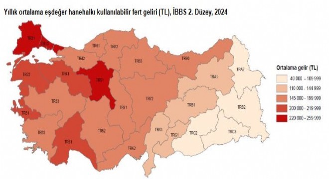 Gelir dağılımı istatistikleri yayımlandı