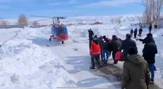 İmdadına ambulans helikopter yetişti